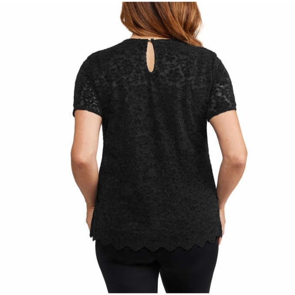 Teddi Rose Black Floral Blouse | Like New | Size XL - Picture 2 of 2